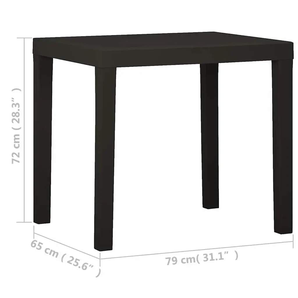 Weather-Resistant Anthracite Garden Dining Table