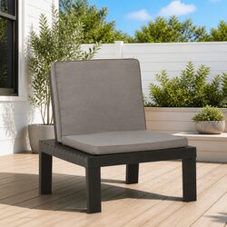 Sturdy Grey Lounge Chair for Outdoor Relaxation