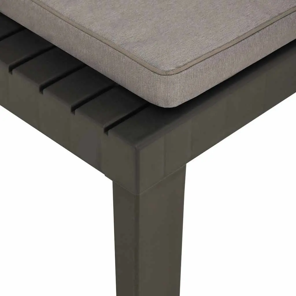 Lounge Chair Plastic Grey with Removable Padded Cushion