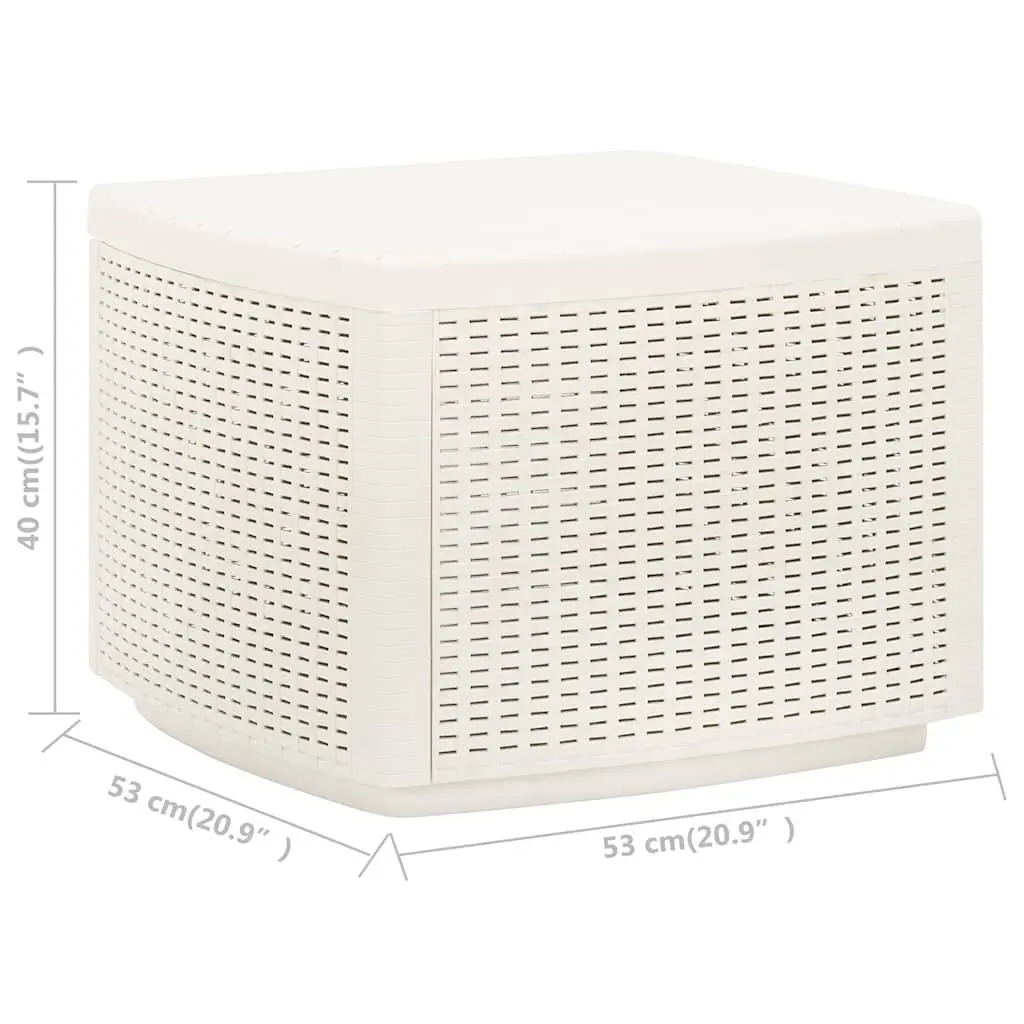 White Garden Coffee Table 53x53x40cm
