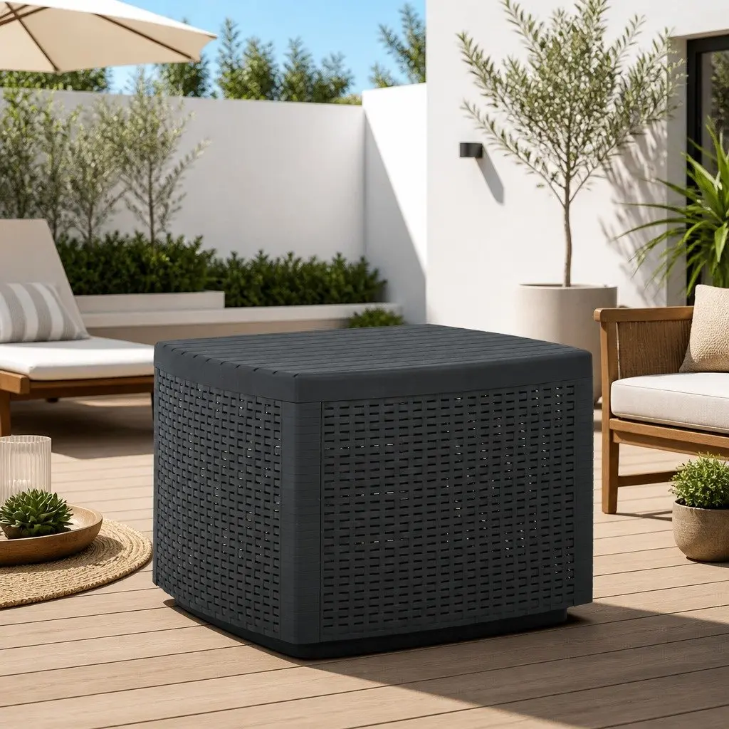 Garden Table Plastic 53x53x40cm Grey