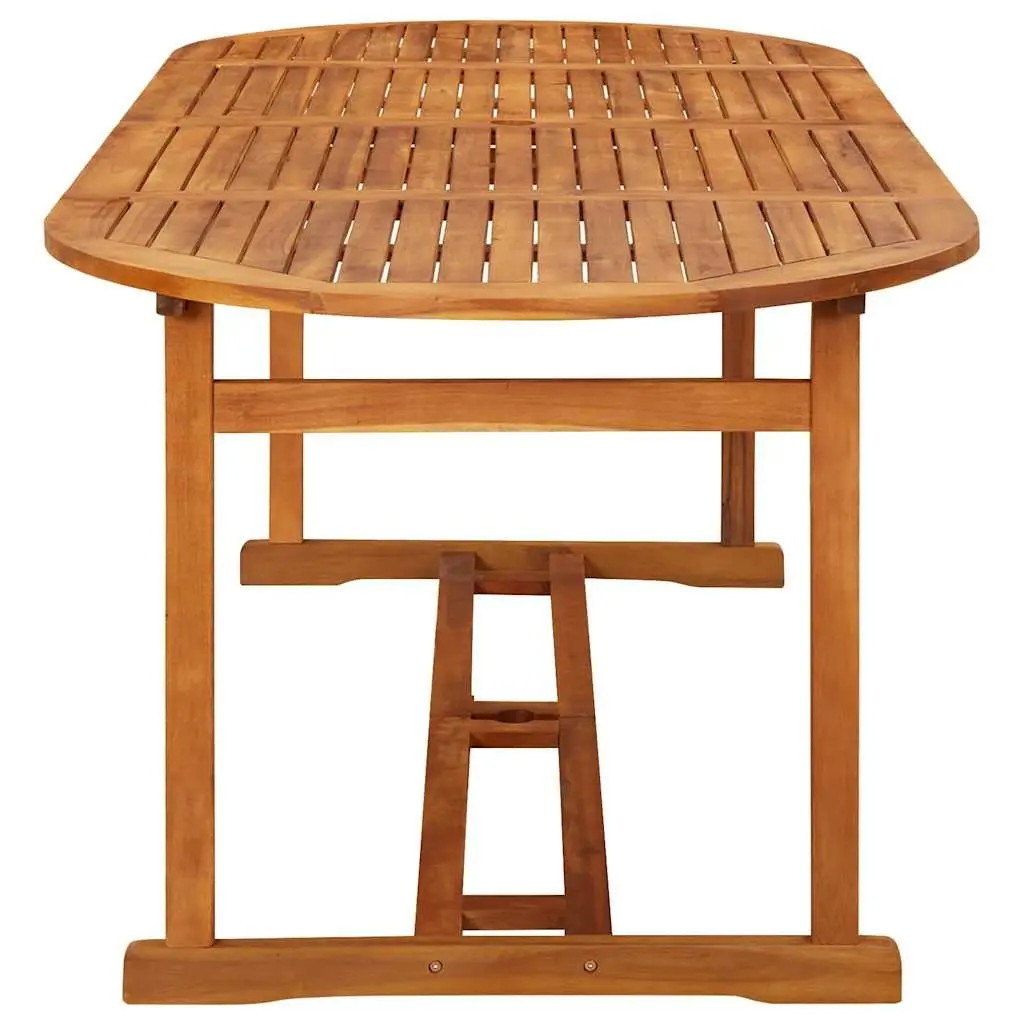 Solid Acacia Wood Garden Dining Table 220x90x75 cm