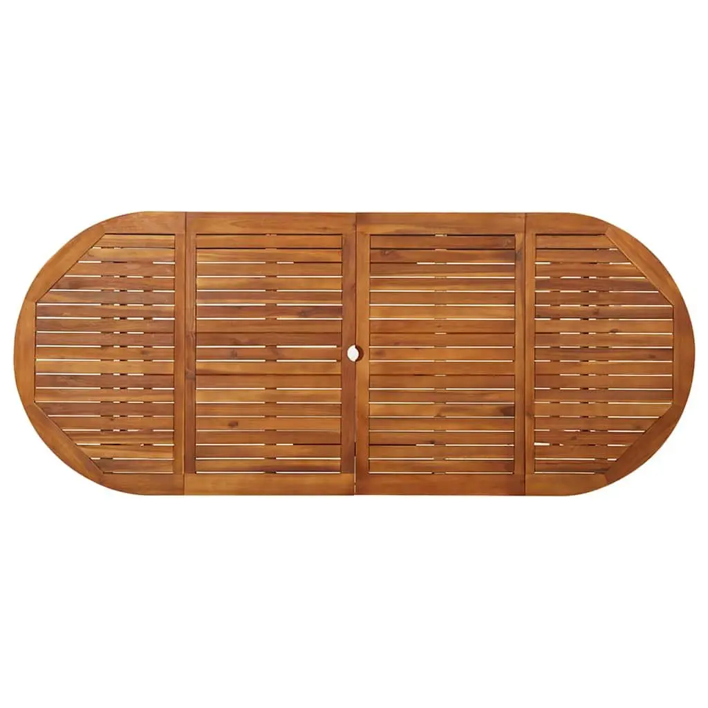 Solid Acacia Wood Garden Dining Table 220x90x75 cm