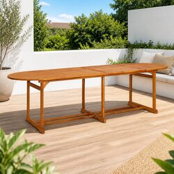 Solid Acacia Wood Garden Dining Table 280x90x75 cm