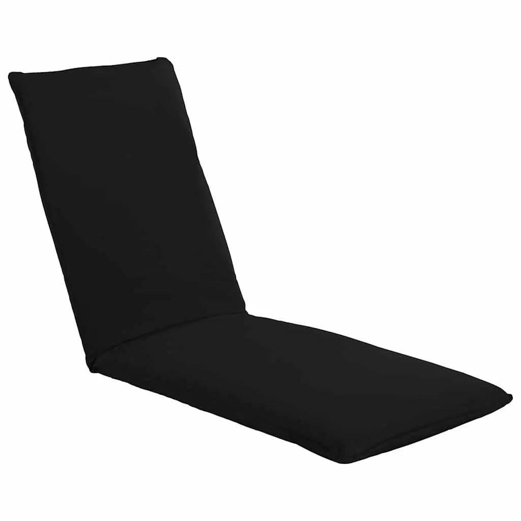 Foldable Sunlounger in Black Oxford Fabric