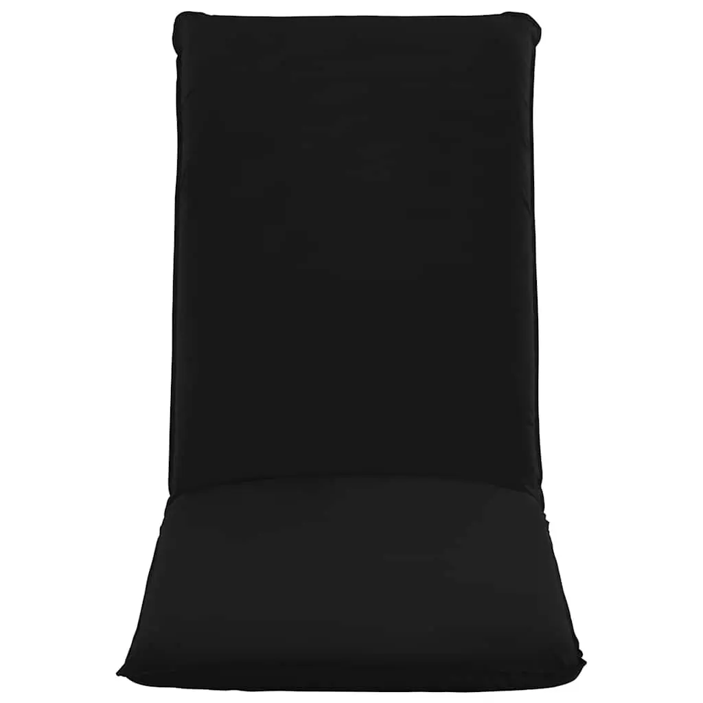 Foldable Sunlounger in Black Oxford Fabric
