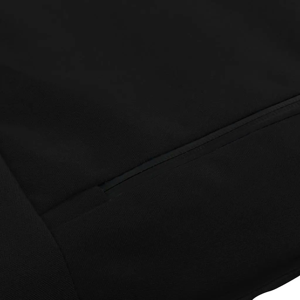 Foldable Sunlounger in Black Oxford Fabric