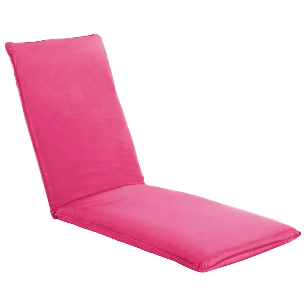 Pink Foldable Sunlounger for Outdoor Relaxation