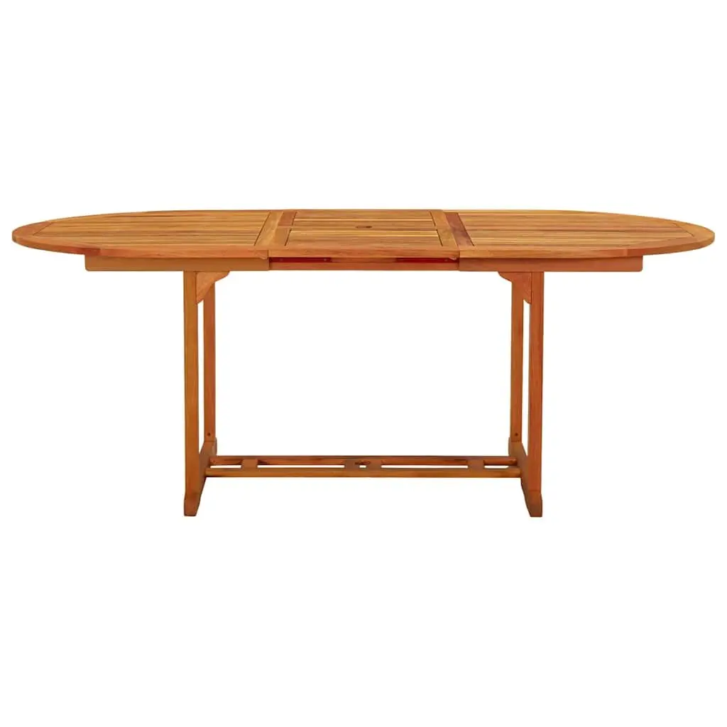 Extendable Eucalyptus Wood Garden Table
