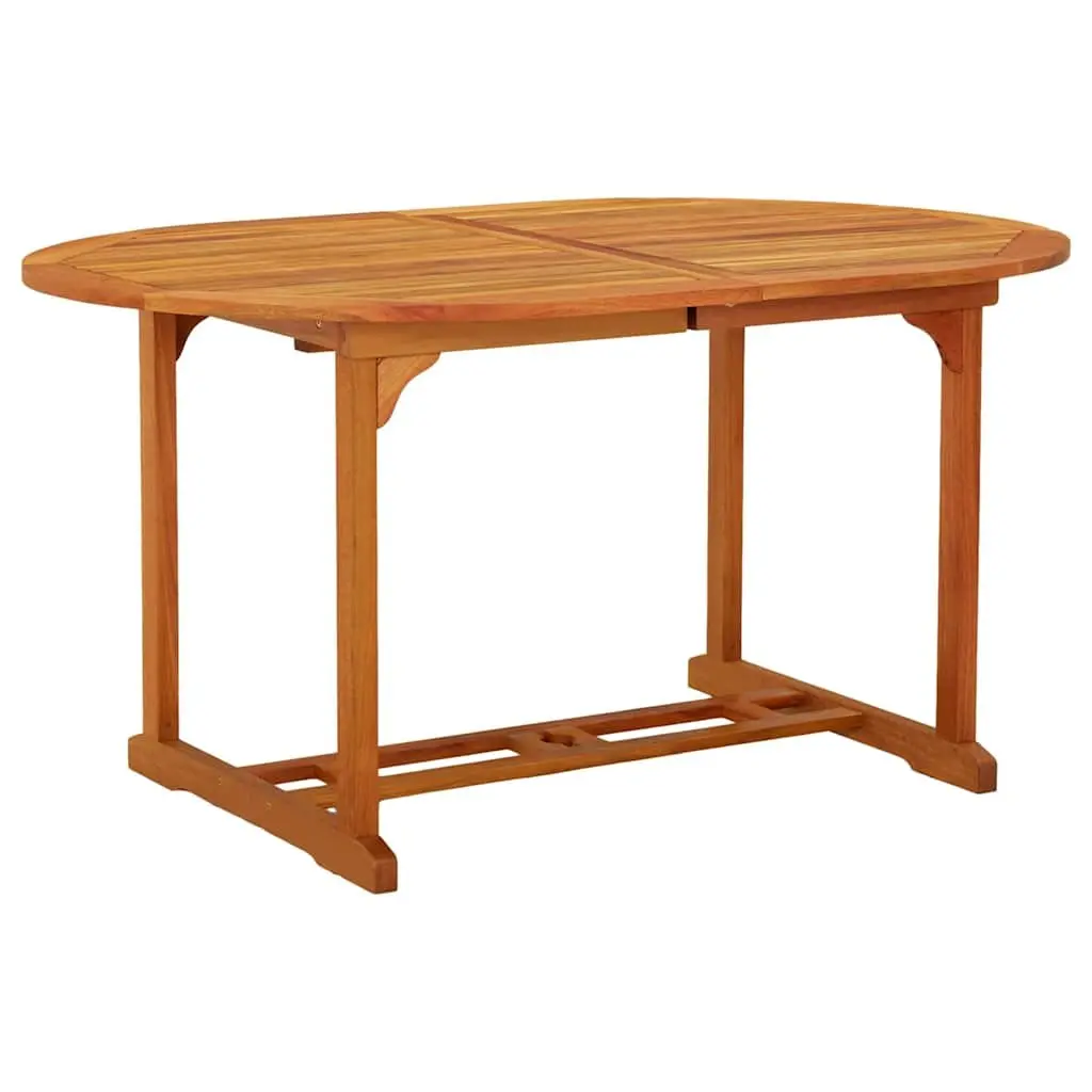 Extendable Eucalyptus Wood Garden Table