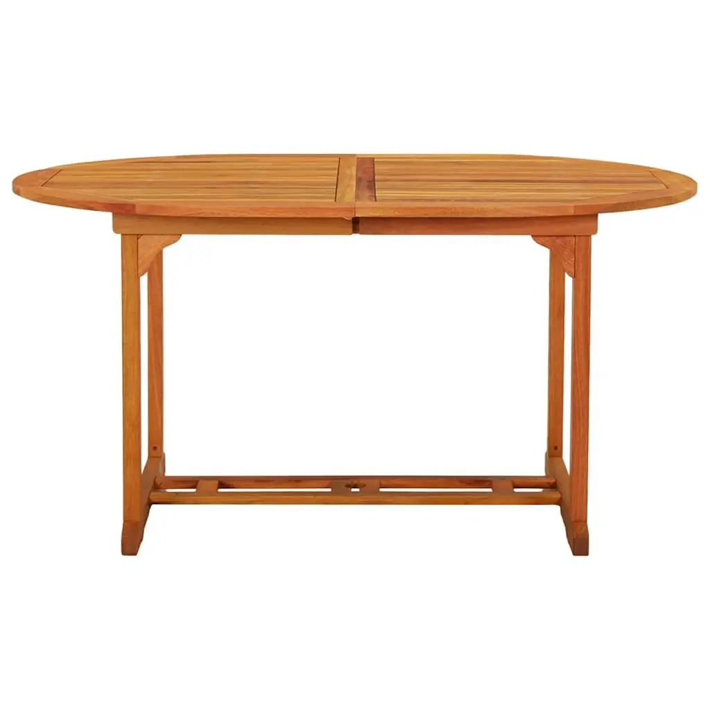 Extendable Eucalyptus Wood Garden Table