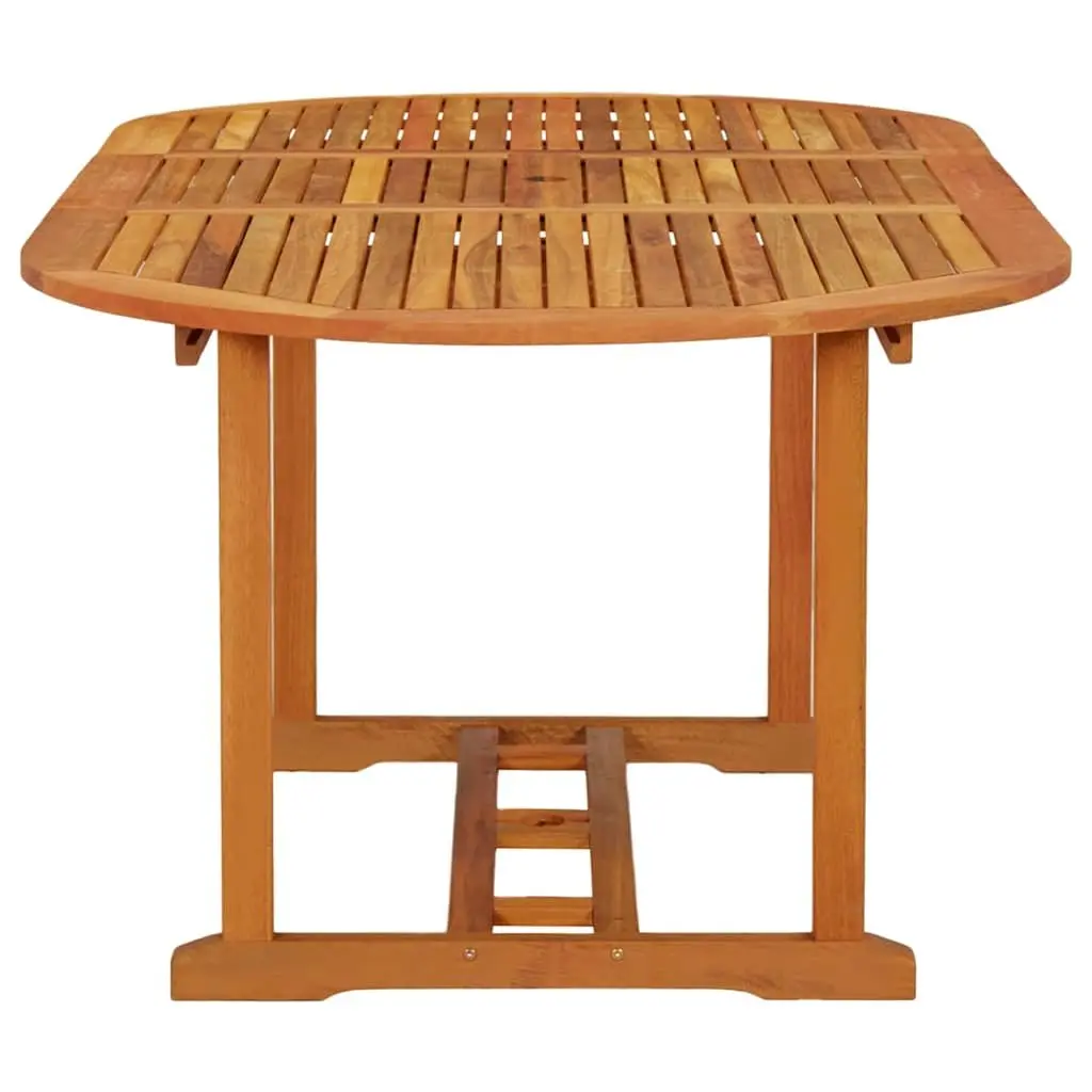 Extendable Eucalyptus Wood Garden Table