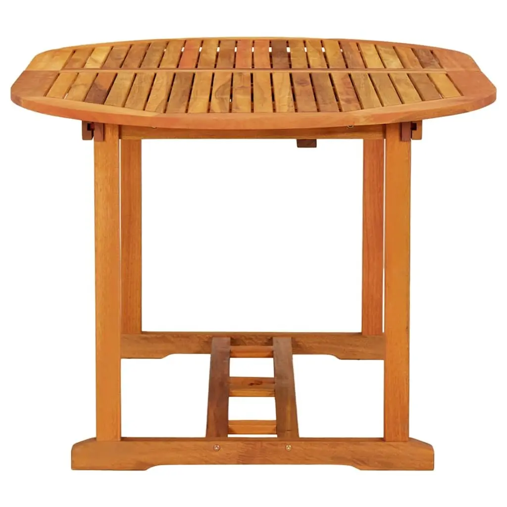 Extendable Eucalyptus Wood Garden Table
