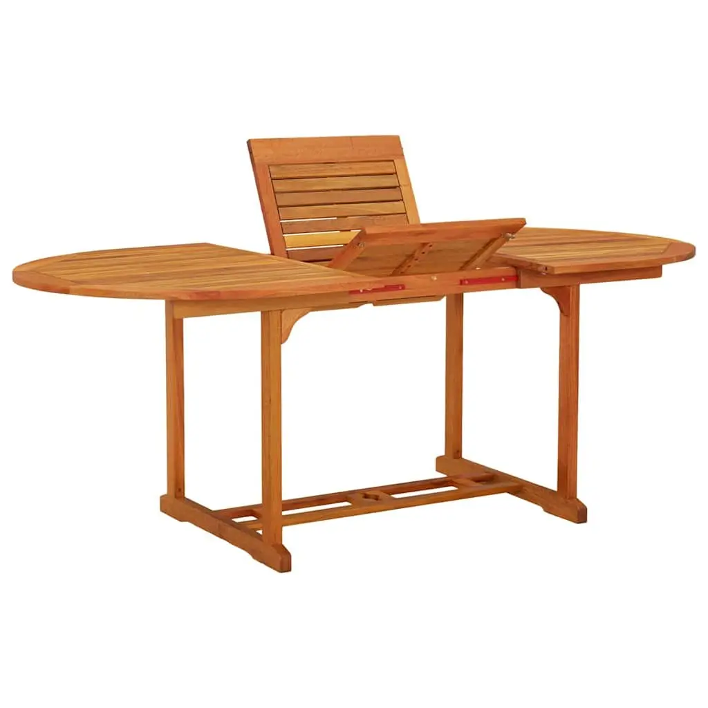 Extendable Eucalyptus Wood Garden Table