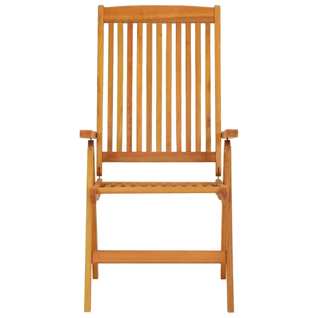 Folding Garden Chairs 2 pcs Solid Wood Eucalyptus Outdoor Seating Brown