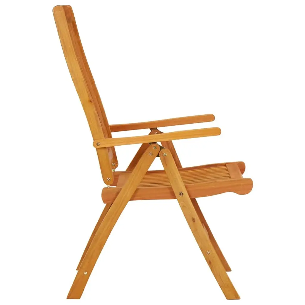 Folding Garden Chairs 2 pcs Solid Wood Eucalyptus Outdoor Seating Brown