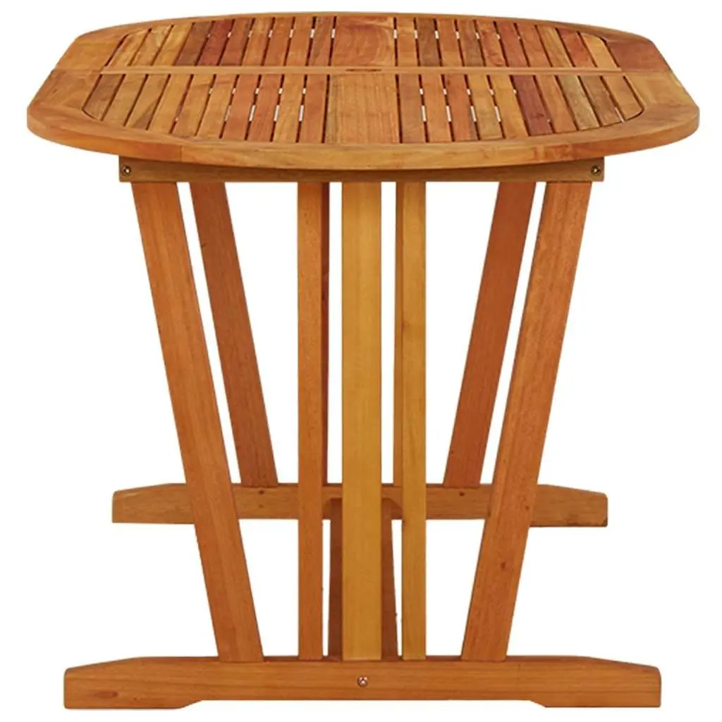 Solid Wood Eucalyptus Outdoor Dining Table 160x85x75cm