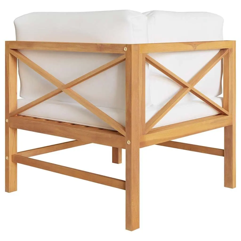 Outdoor Corner Sofa with Cream Cushions