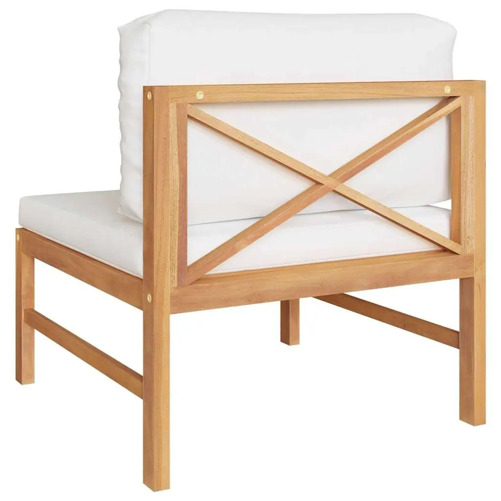 Teak Wood Middle Sofa for Outdoor Use