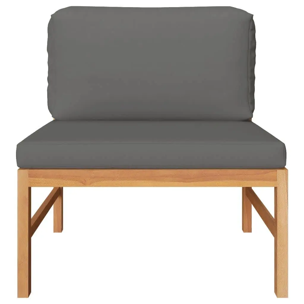 Middle Outdoor Sectional Sofa with Grey Cushions