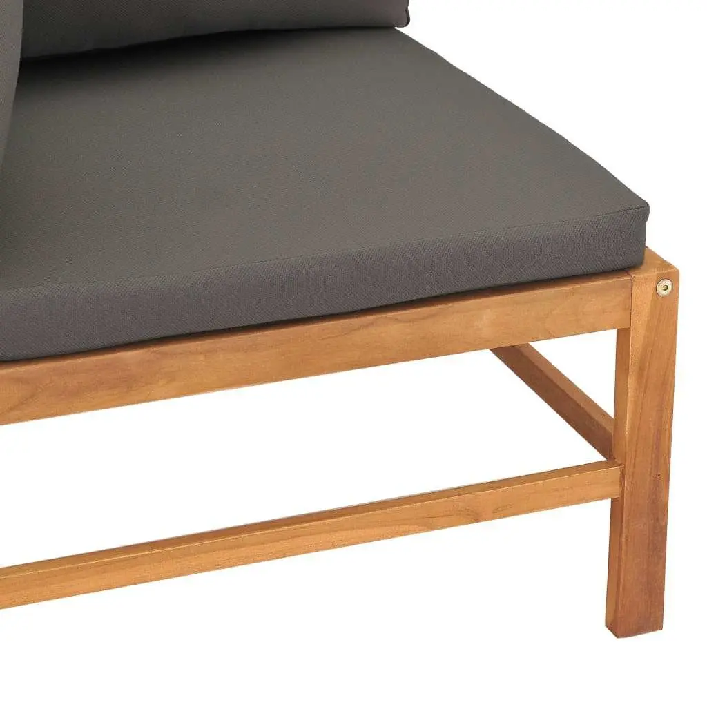 Grey Cushioned Corner Sofa Set for Outdoor Spaces