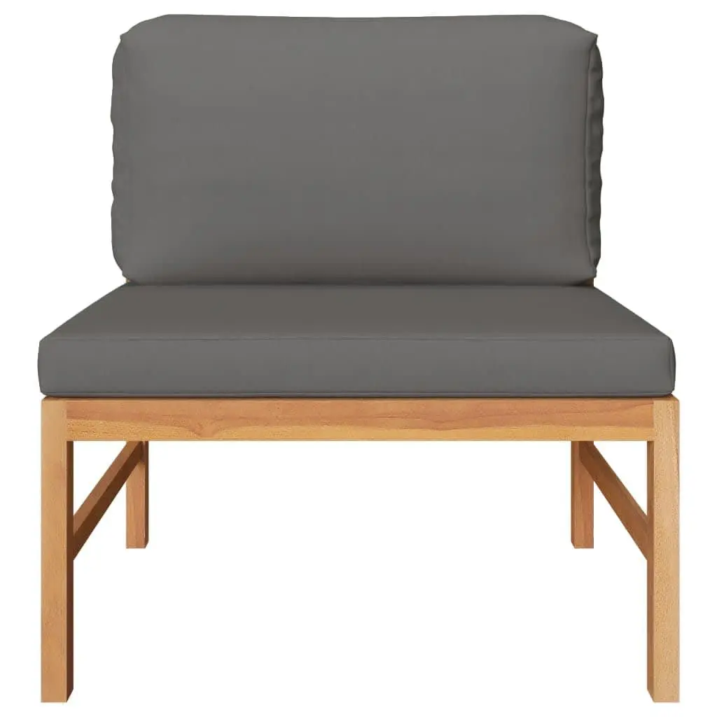 3-Piece Outdoor Lounge Set with Grey Cushions