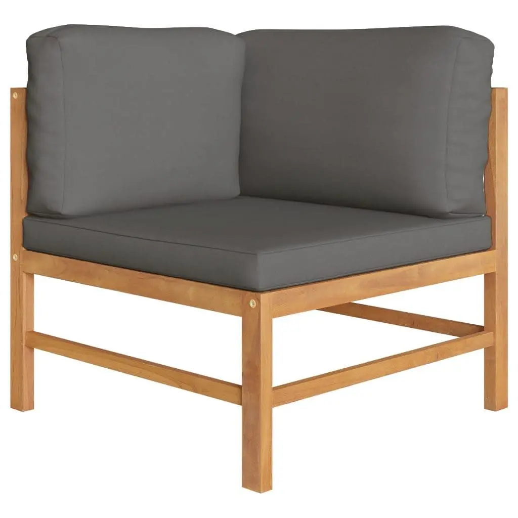Outdoor Sectional Sofa Lounge Set with Grey Cushions