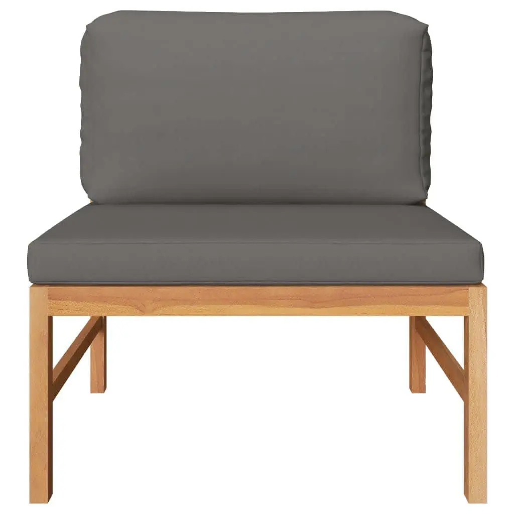 Outdoor Sectional Sofa Lounge Set with Grey Cushions
