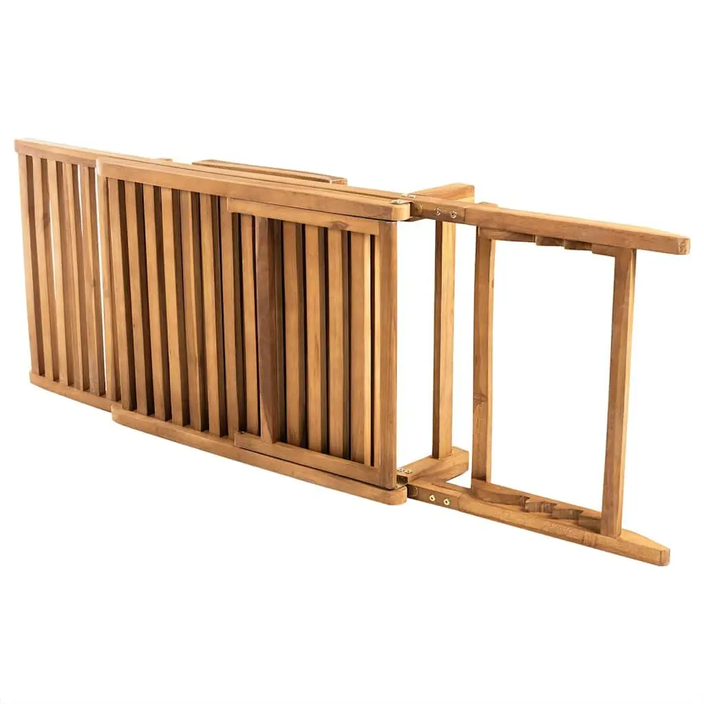 Adjustable Teak Wood Sun Lounger for Outdoor Relaxation