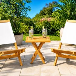 Exceptional 40x40x2.5cm Brown Teak Table Top