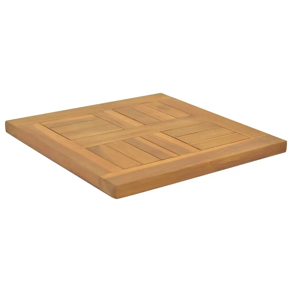 Square Solid Wood Teak Table Top 40x40x2.5cm Brown Replacement Surface