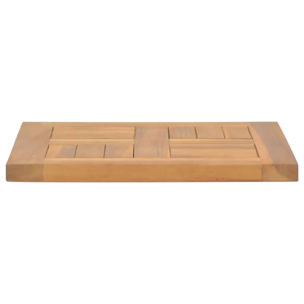 Square Solid Wood Teak Table Top 40x40x2.5cm Brown Replacement Surface