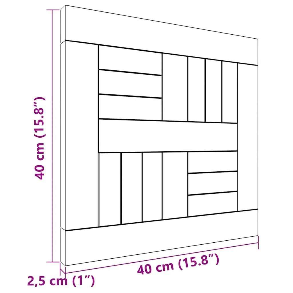Square Solid Wood Teak Table Top 40x40x2.5cm Brown Replacement Surface