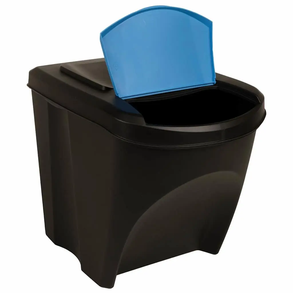 Anthracite Stackable Waste Bin Set, 3 pcs, 75 L