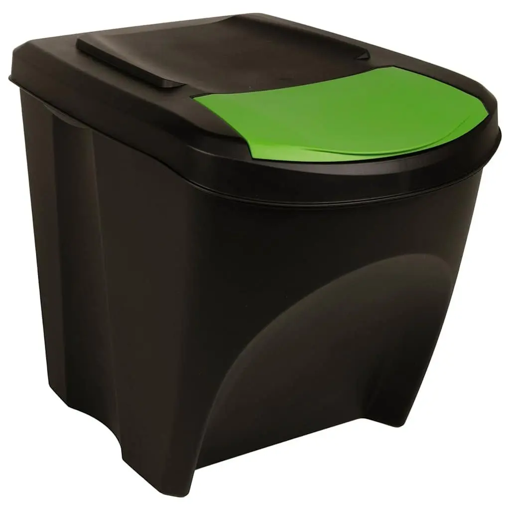 Anthracite Stackable Garbage Bin Boxes 4 pcs