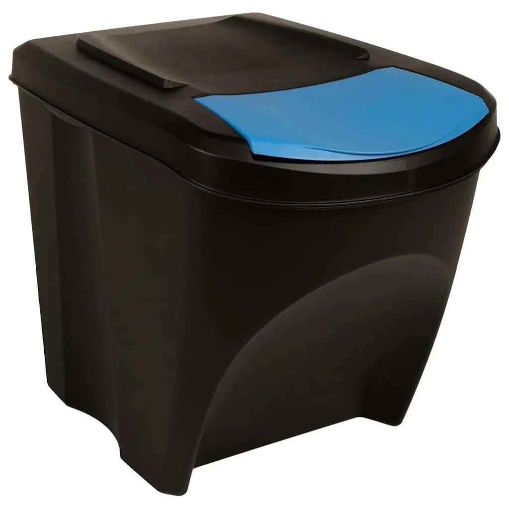 Anthracite Stackable Garbage Bin Boxes 4 pcs