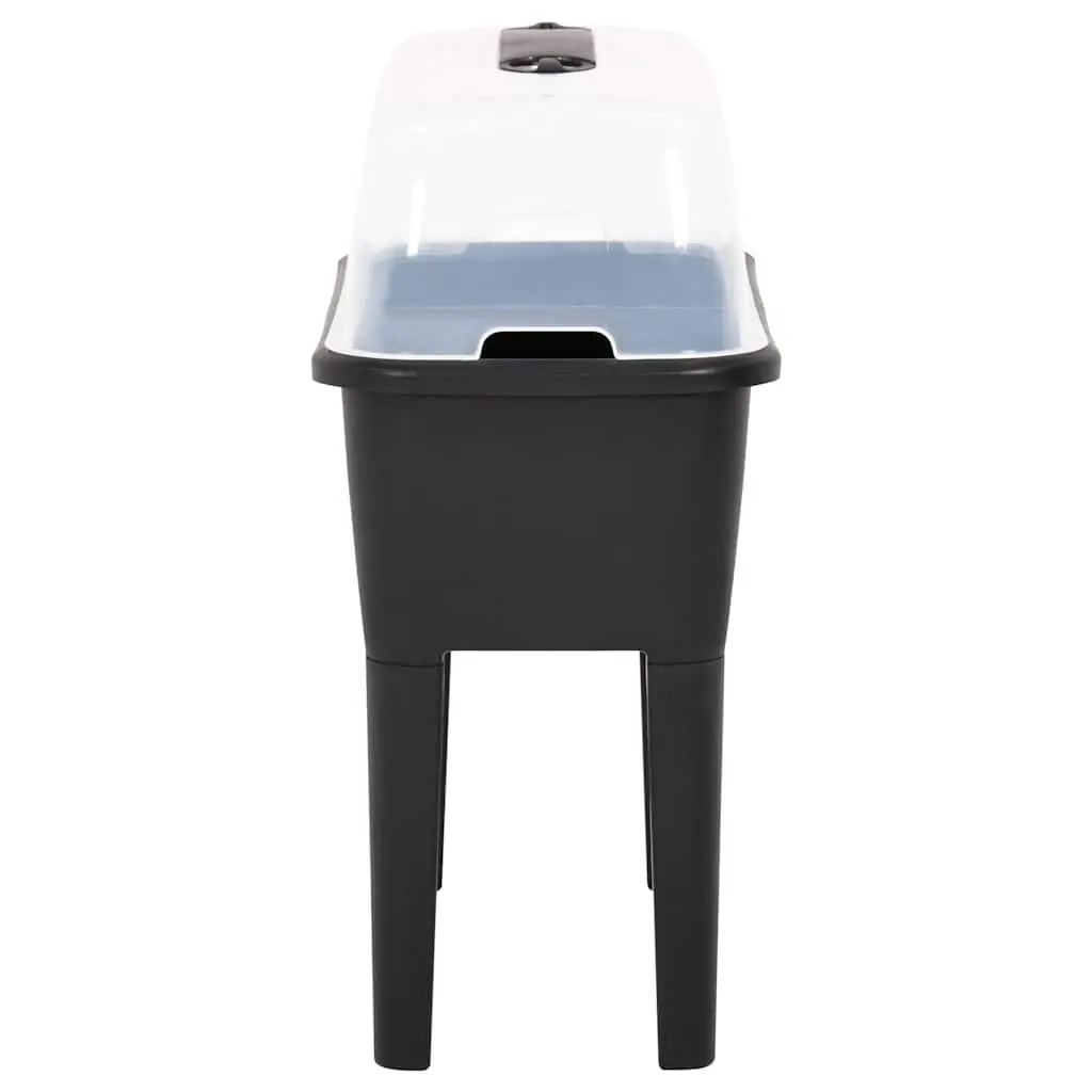 Anthracite Raised Garden Bed Planter Box 77x38.7x82cm