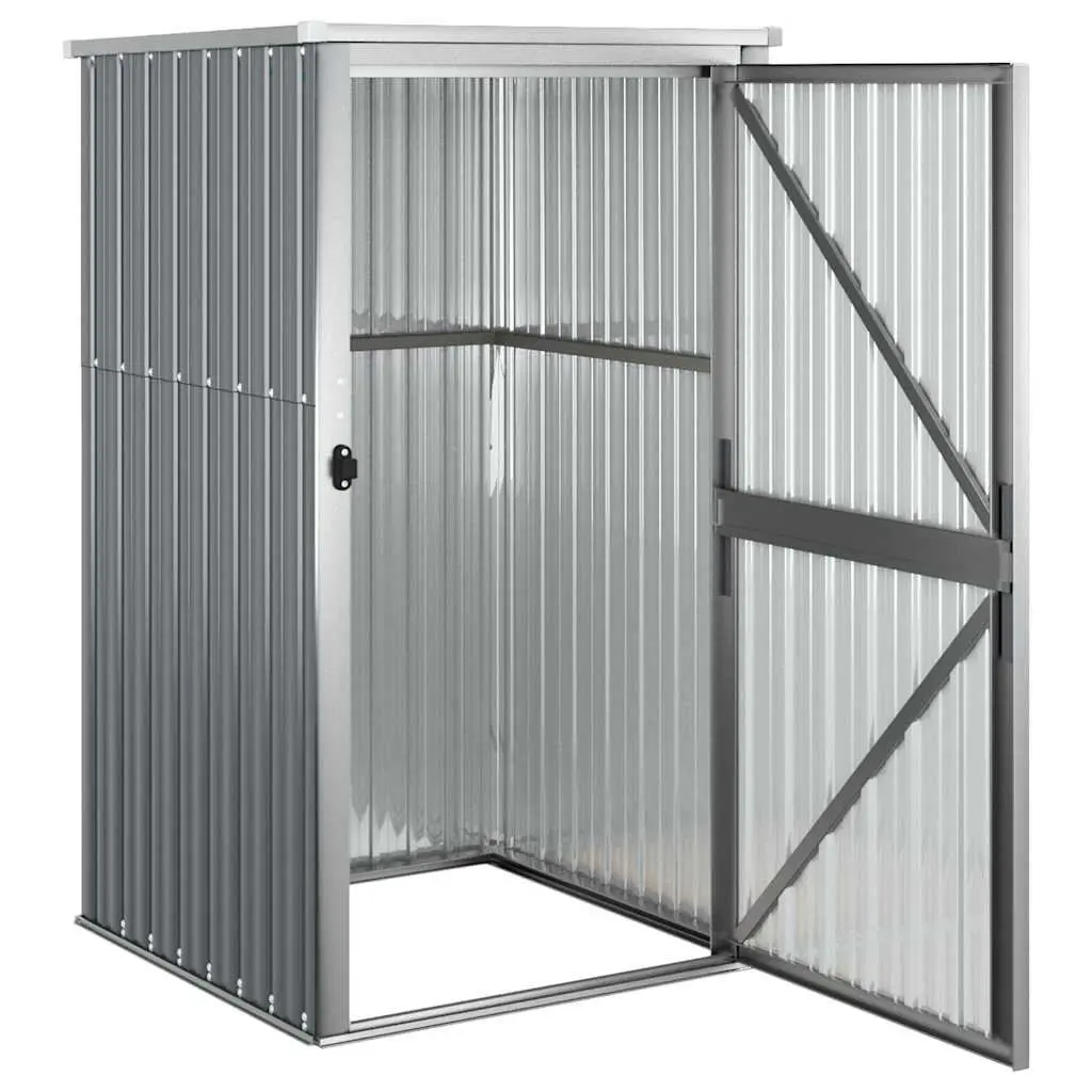 Garden Tool Shed Galvanised Steel 88x89x161cm Grey