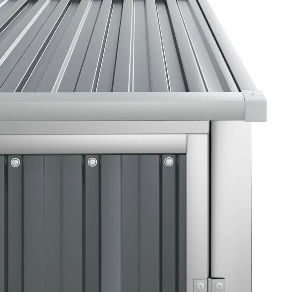Garden Tool Shed Galvanised Steel 88x89x161cm Grey