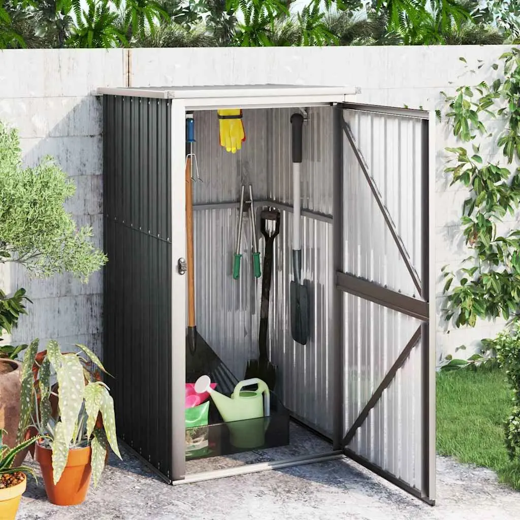 Anthracite Metal Storage Shed 88x89x161cm