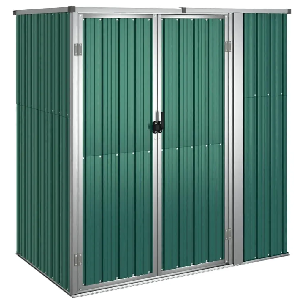 Garden Tool Shed Galvanised Steel 161x89x161 cm Green