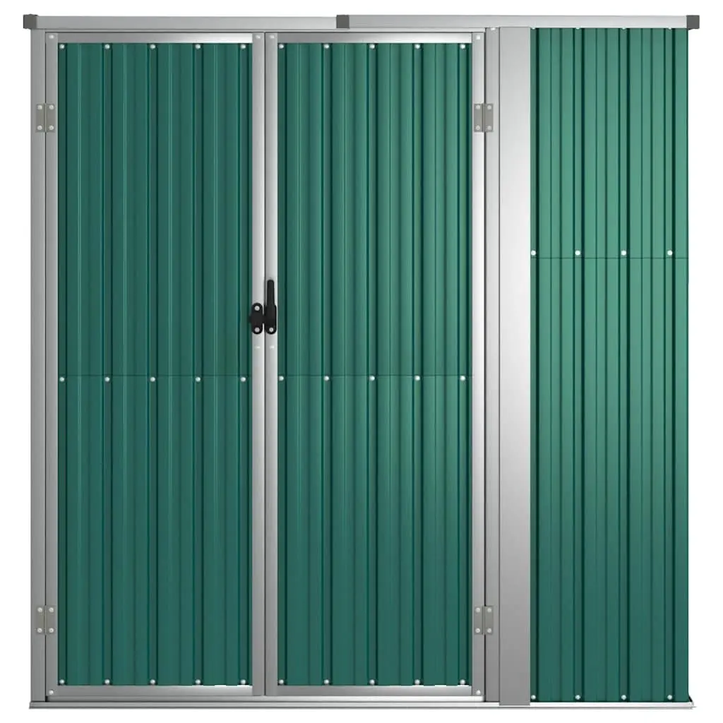 Garden Tool Shed Galvanised Steel 161x89x161 cm Green
