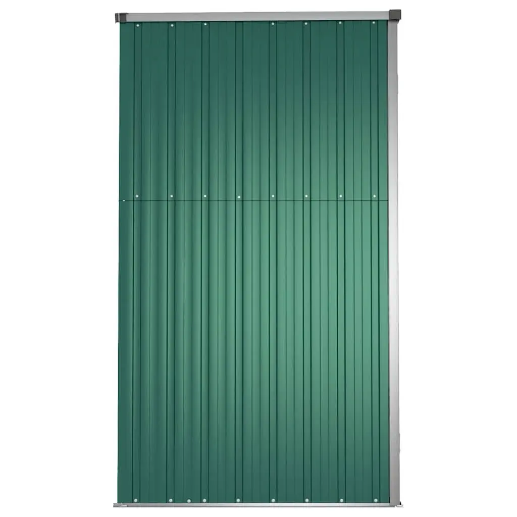 Garden Tool Shed Galvanised Steel 161x89x161 cm Green