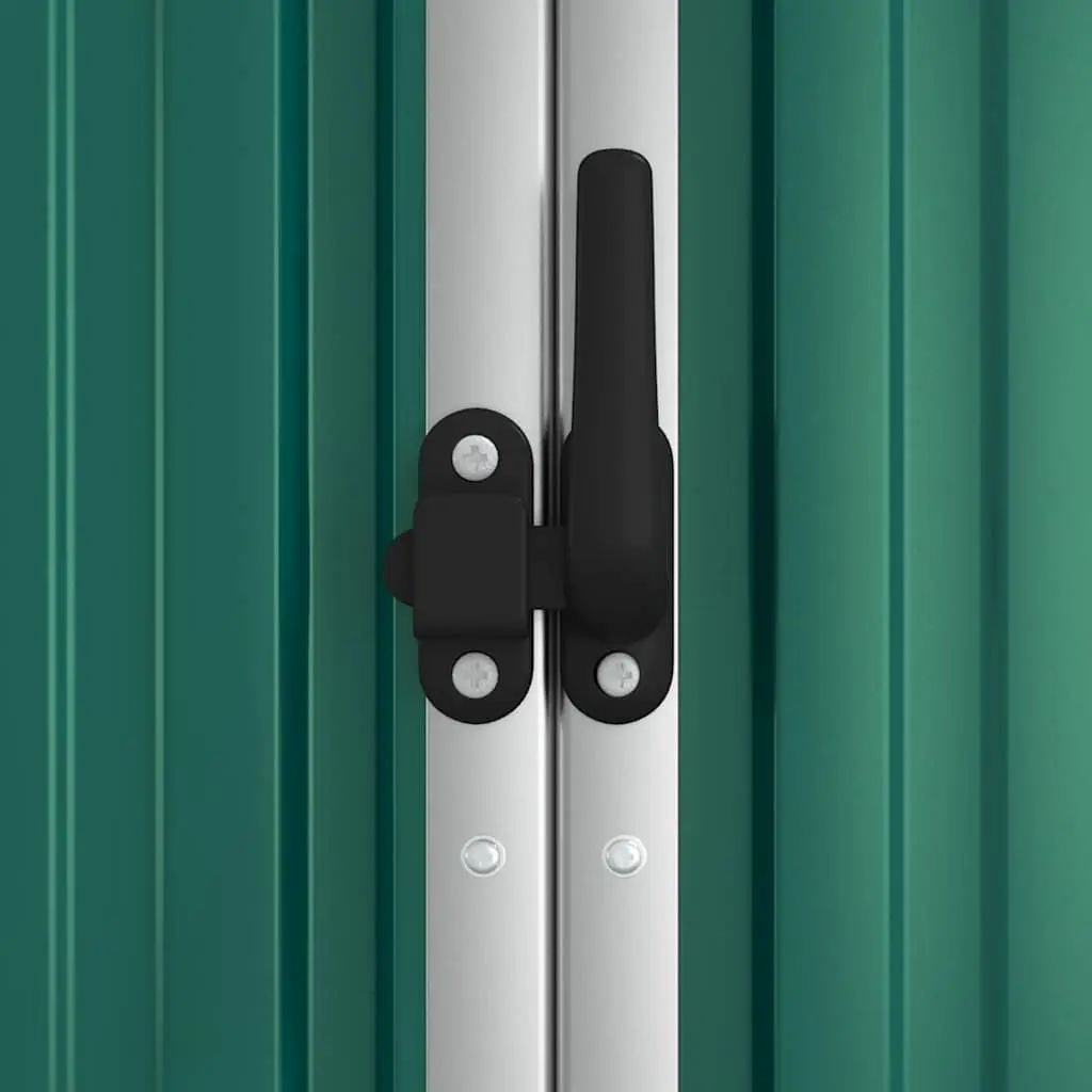 Garden Tool Shed Galvanised Steel 161x89x161 cm Green