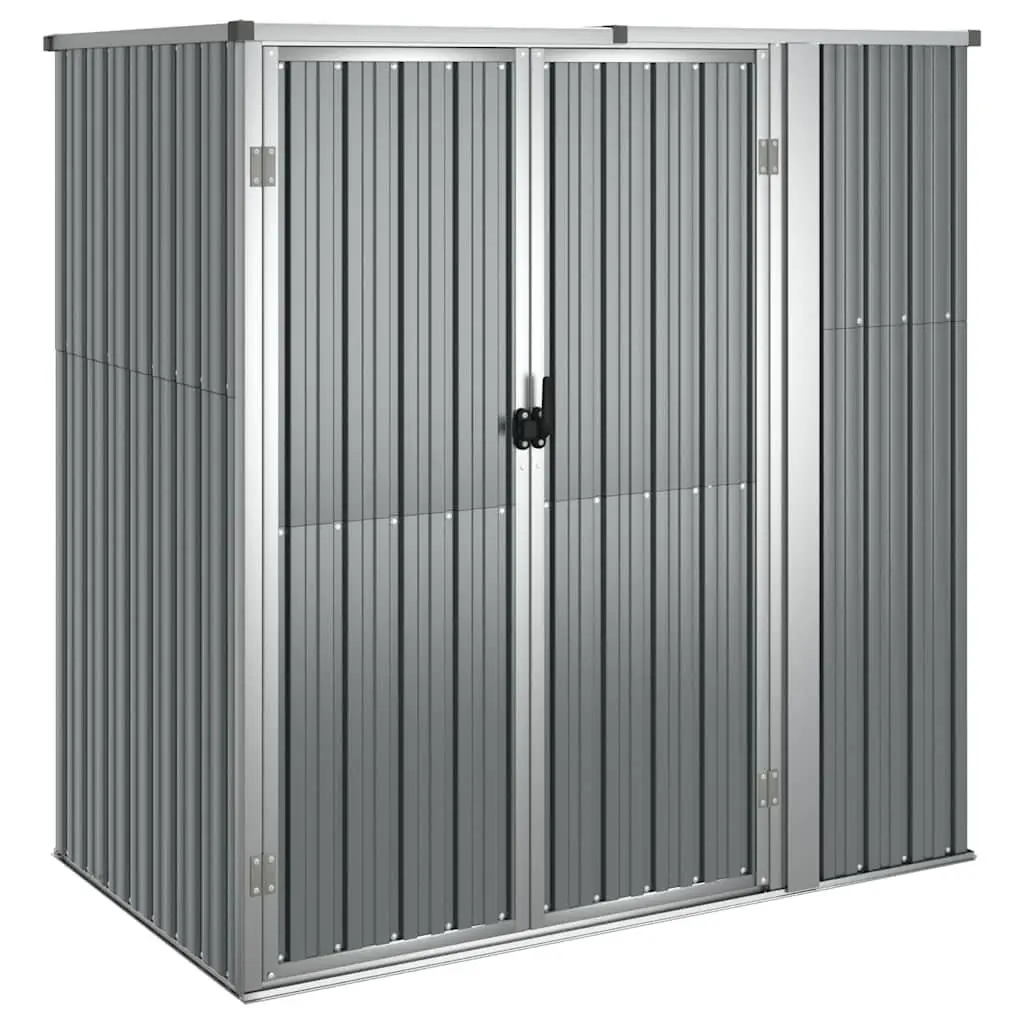 Garden Tool Shed Galvanised Steel 161x89x161cm Grey