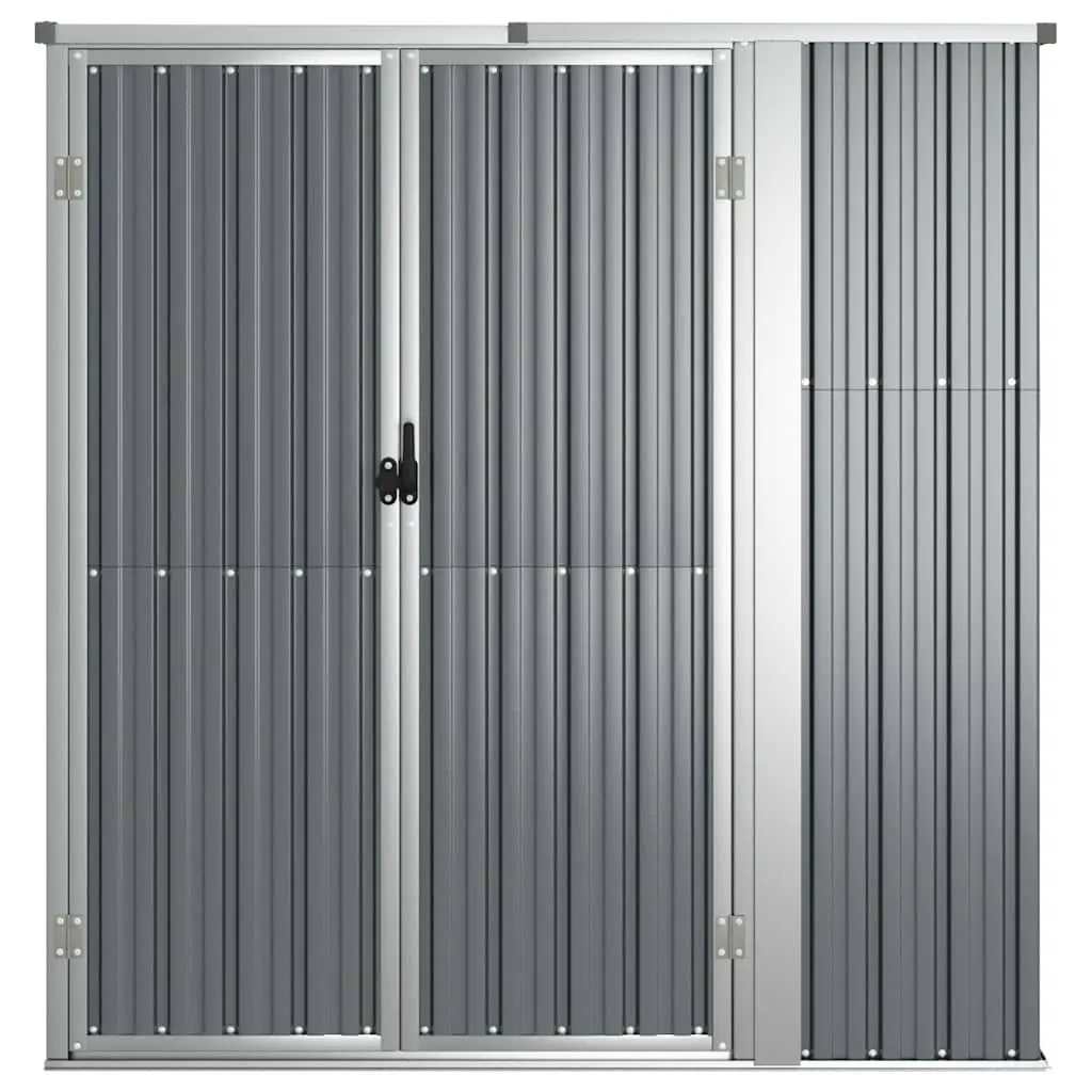 Garden Tool Shed Galvanised Steel 161x89x161cm Grey