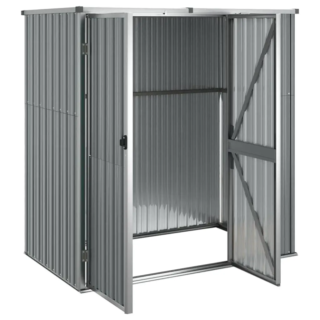 Garden Tool Shed Galvanised Steel 161x89x161cm Grey