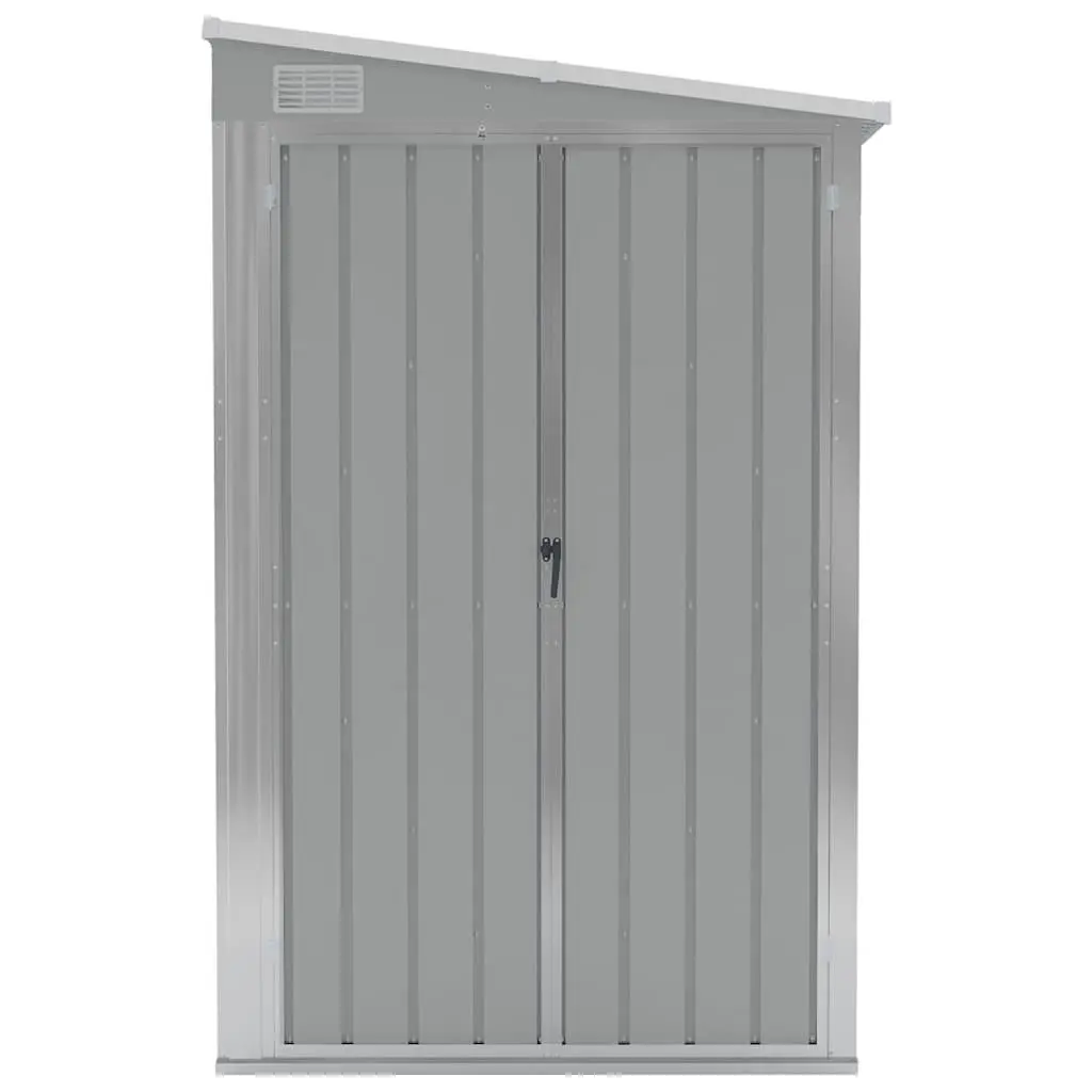 Garden Shed Galvanised Steel 118x100x178cm Grey