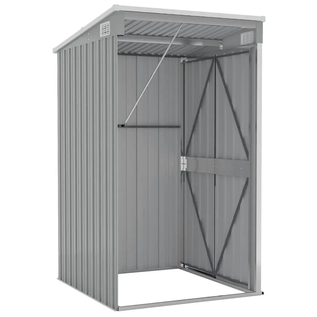 Garden Shed Galvanised Steel 118x100x178cm Grey
