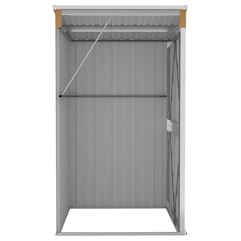 Garden Shed Galvanised Steel Wall-mounted 118W x 100D x 178H cm Brown